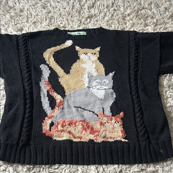 Vintage 1980s Susan Vale hand knit pullover crewneck sweater. - Picture 9 of 10